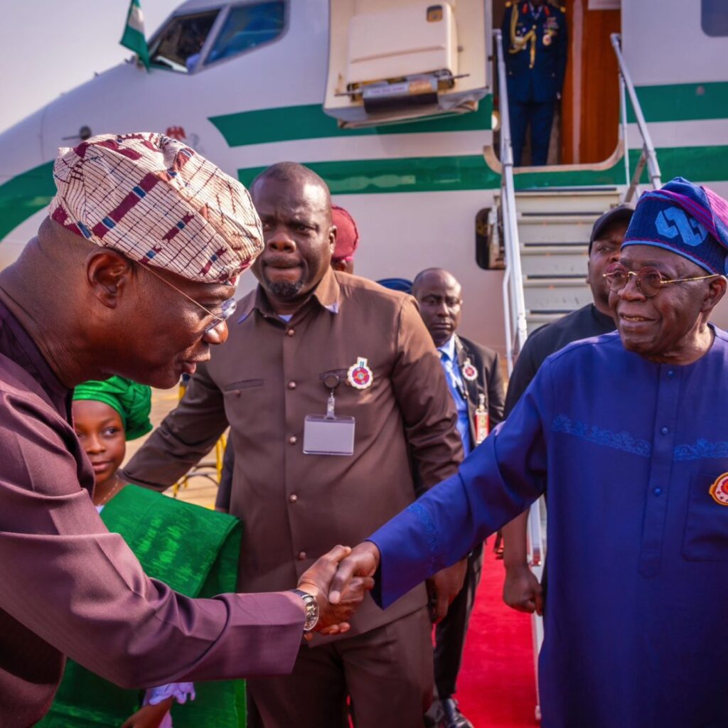 President Tinubu arrives in Lagos for Christmas