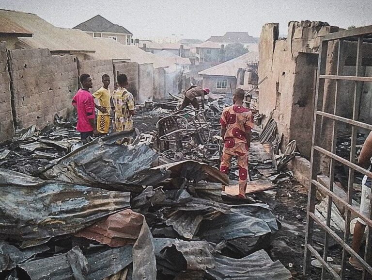 Property worth millions destroyed as fire razes shops in Ibadan