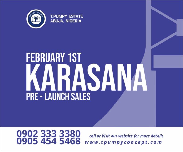 T.Pumpy: Government-approved land in Karsana Abuja set for sales February 1