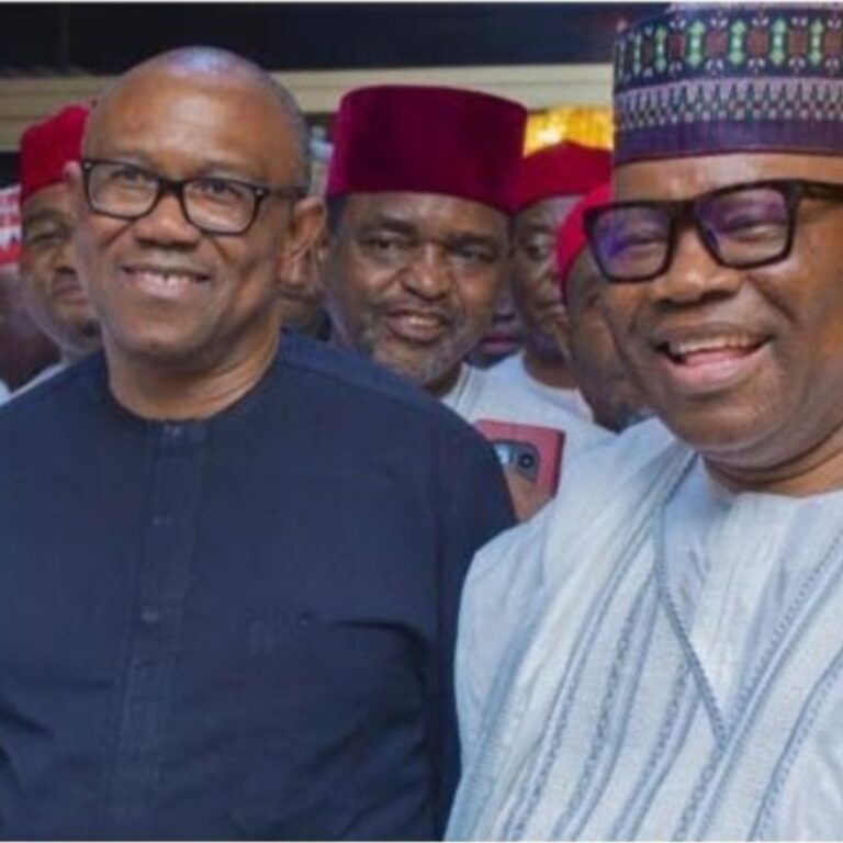 AFCON 2023: Peter Obi, Akpabio storm Abidjan to watch Super Eagles vs Angola