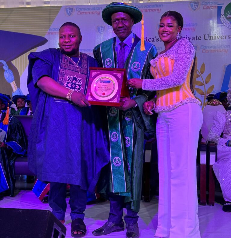 Caleb University honours T. Pumpy boss, Akintayo Adaralegbe at 13th Convocation ceremony