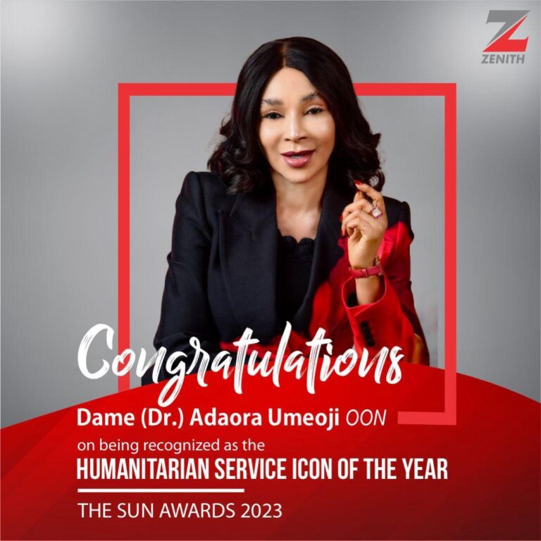 Dame Adaora Umeoji OON recognized as The Humanitarian Services Icon of the Year 2023