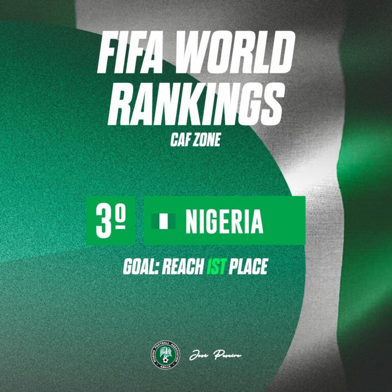 FIFA rankings: Peseiro sets new target for Super Eagles