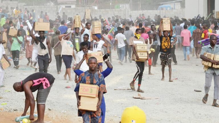 'Looting warehouses bad omen for Nigeria' - Stakeholders warn of looming danger