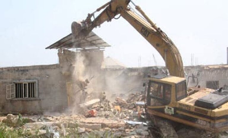 Ebonyi Govt demolishes shops, residential buildings for new flyover