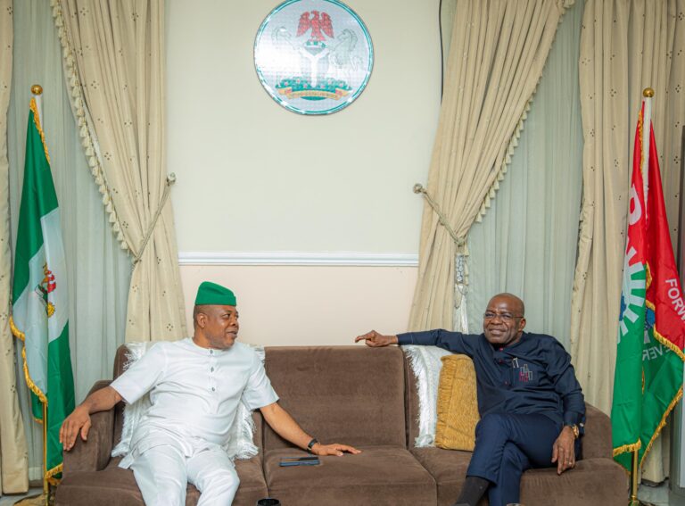 Ihedioha visits Labour Party’s only Gov, Otti after exiting PDP