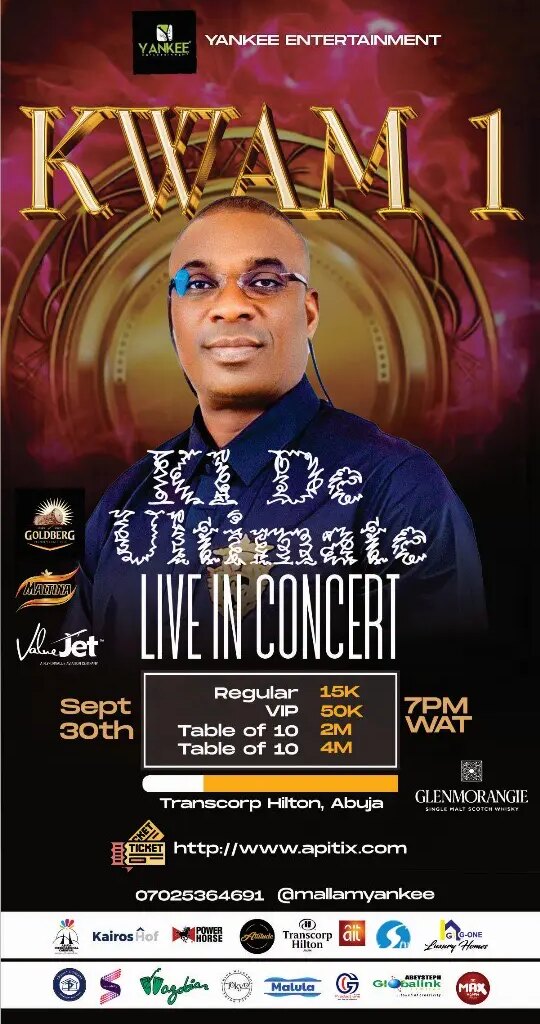 Abuja goes agog as Kwam 1 storms nation’s capital in live concert