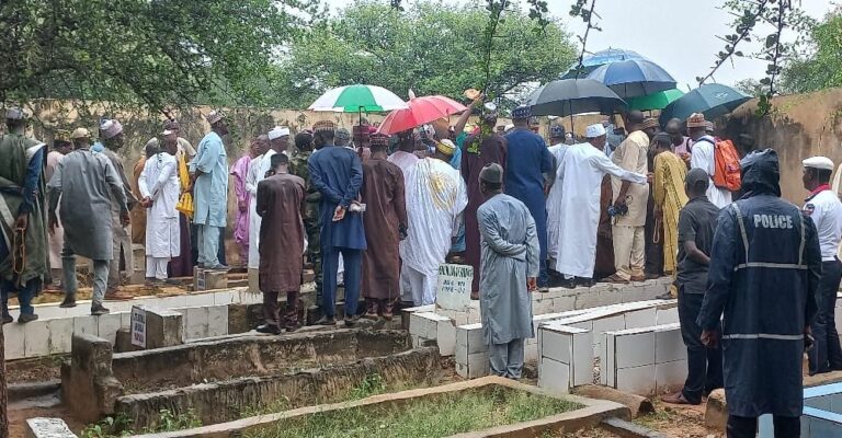 Shettima, Obi, Atiku, Others Attend Yar'Adua’s Mother’s Burial (Photos)