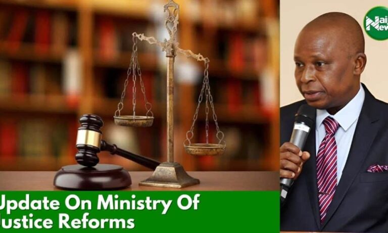 Update On Ministry Of Justice Reforms By The Minister Of Justice