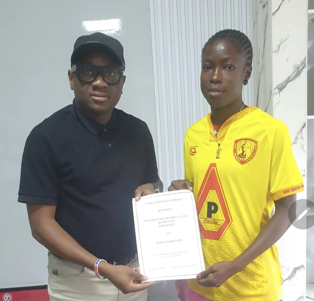 NWFL: Edo Queens sign Ghanaian goalkeeper, Adjei Charlotte